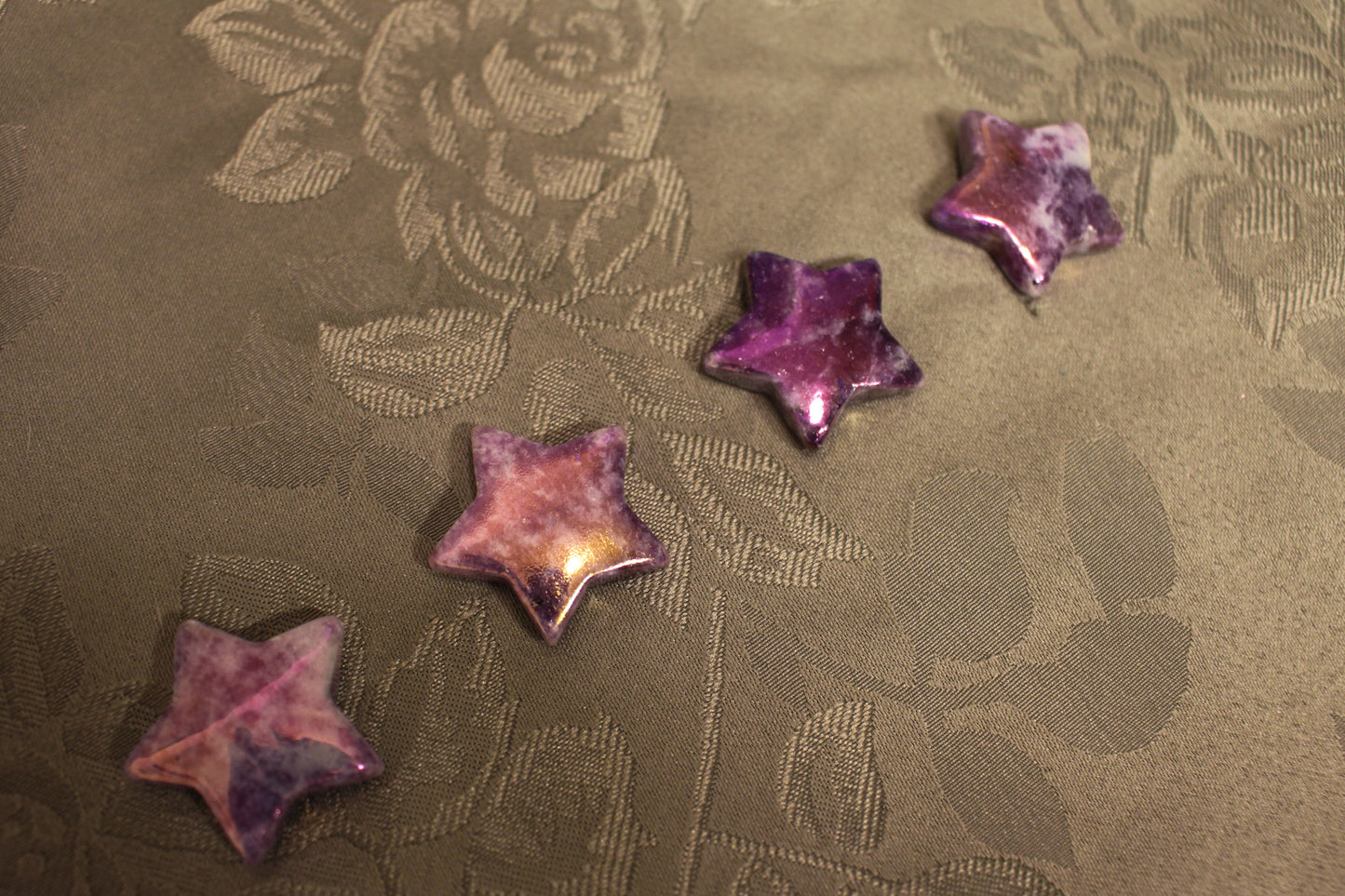 Aura Lepidolite Star Crystal Carving