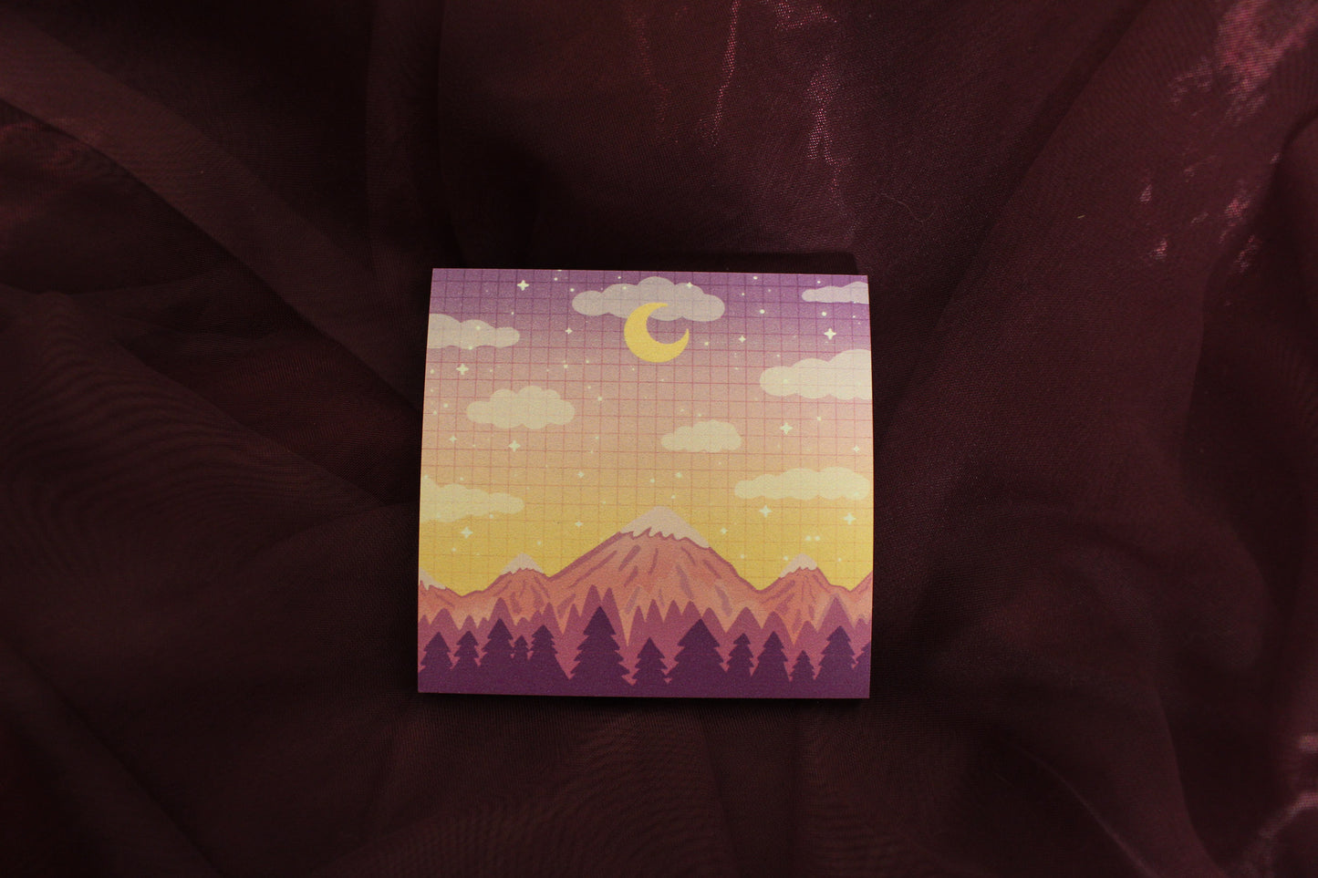 Purple Mountains Sticky Note