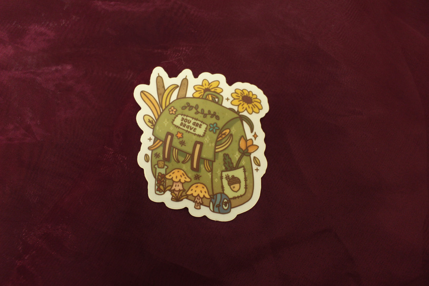 Nature Backpack Clear Sticker